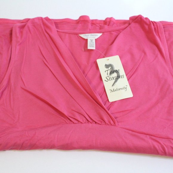 Maternity Long Maxi Dress Pink Size M 8 10 - Picture 2 of 6